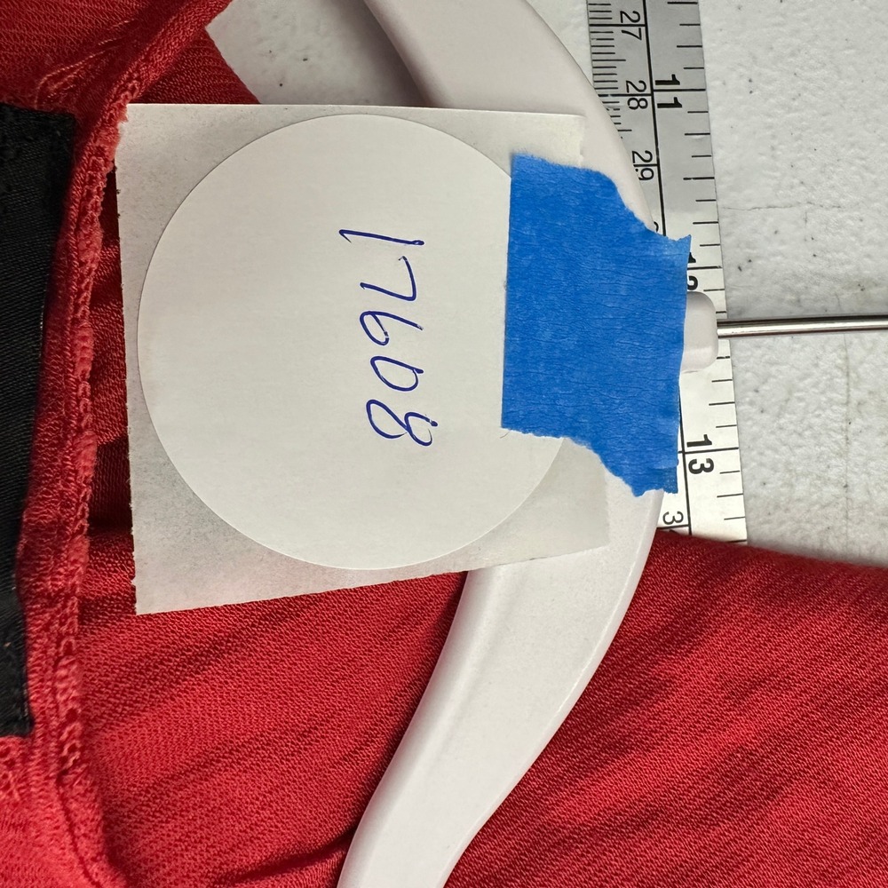 Ali Miles Women's XL Boho Red Tunic Top Crochet Lace‎ Flowy Peasant Blouse - Picture 8 of 8